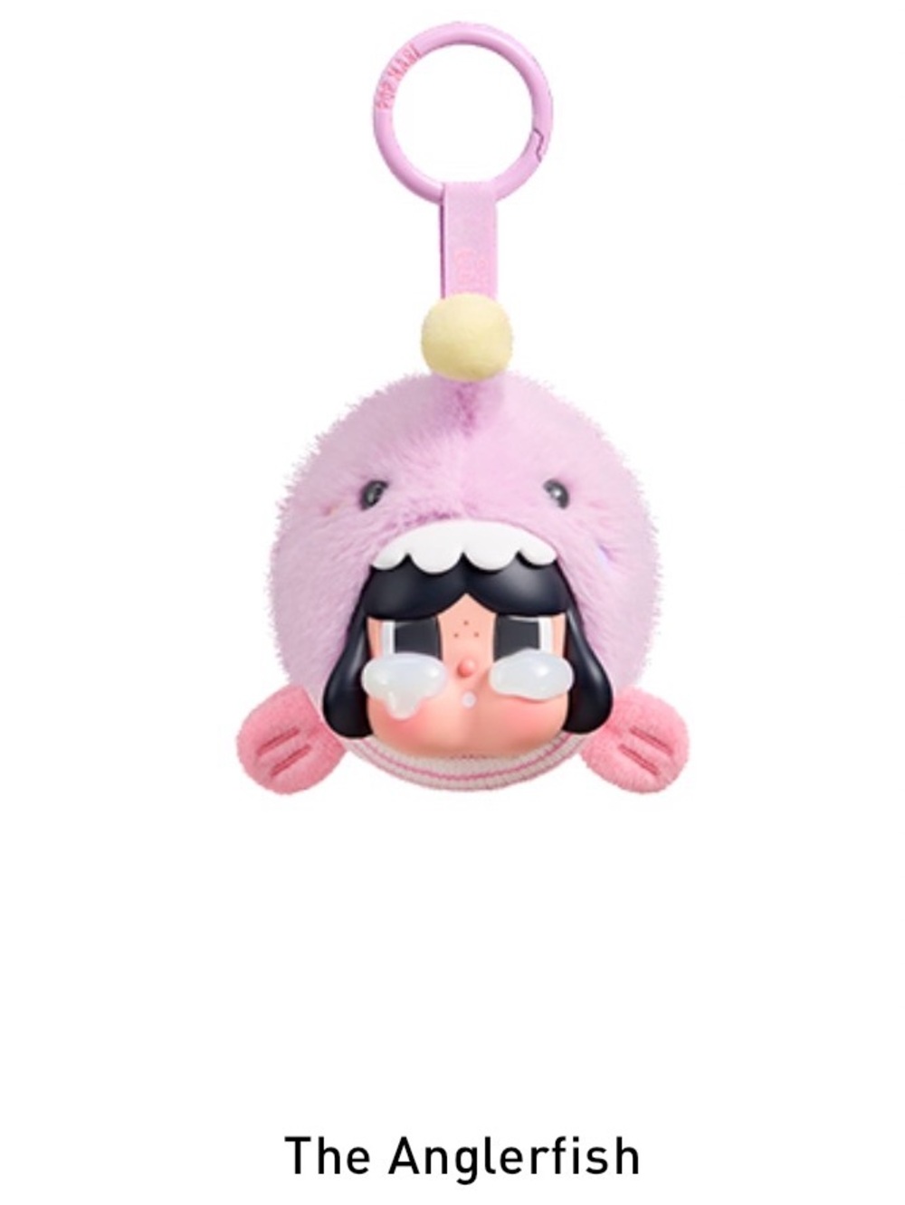 Pink Plush Anglerfish Keychain with Cute Character